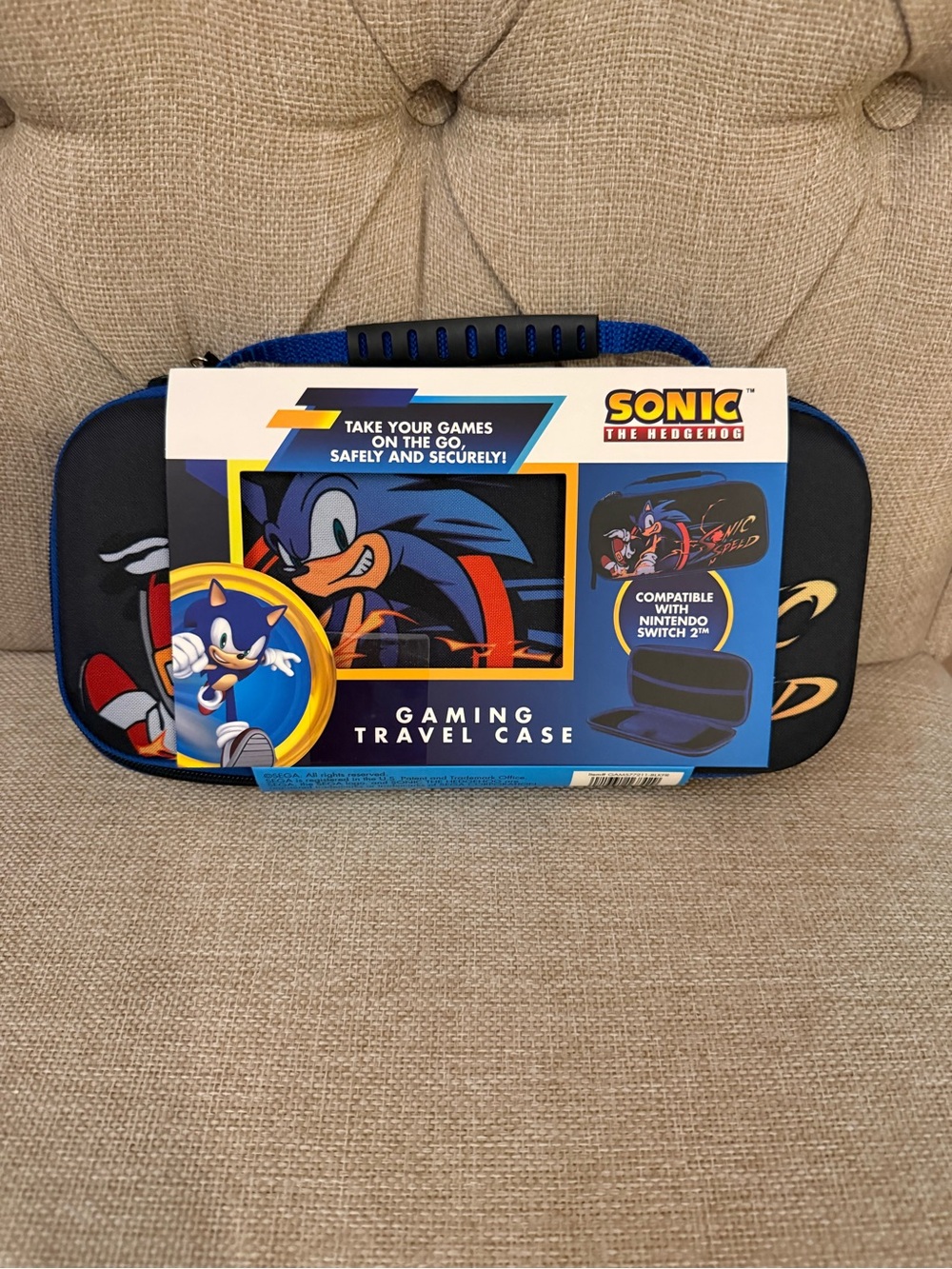 Sonic the Hedgehog Gaming Travel Case - Blue/Black Nintendo switch 2